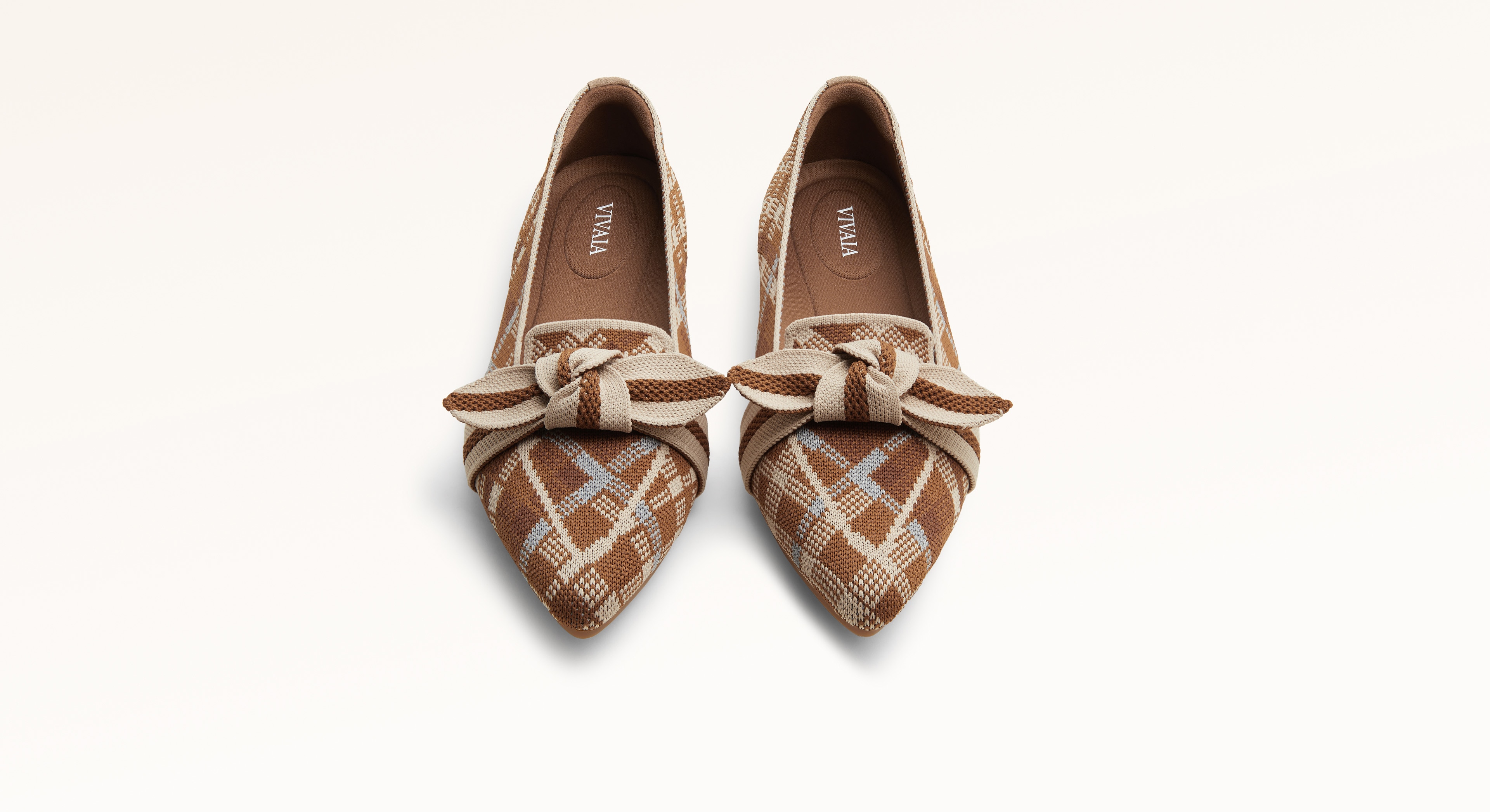 Pointed-Toe Bow Loafers (Michelle 2.0), CARAMEL MOSAIC, EU35 | VIVAIA